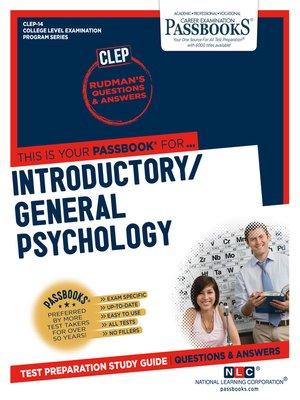 cover image of INTRODUCTORY / GENERAL PSYCHOLOGY